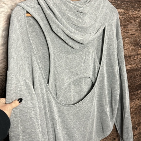 FP Free People Movement Hoodie w/ Cut Out Back - Picture 4 of 4